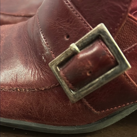 Hush Puppies Burgundy Leather Pumps, size 6M - Picture 4 of 8